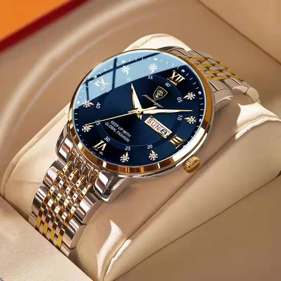 POEDAGAR 836 Stainless Stain Men Watch Stainless Stain Business Quartz Watches Waterproof Luminous Week Date Men‘s Wristwach