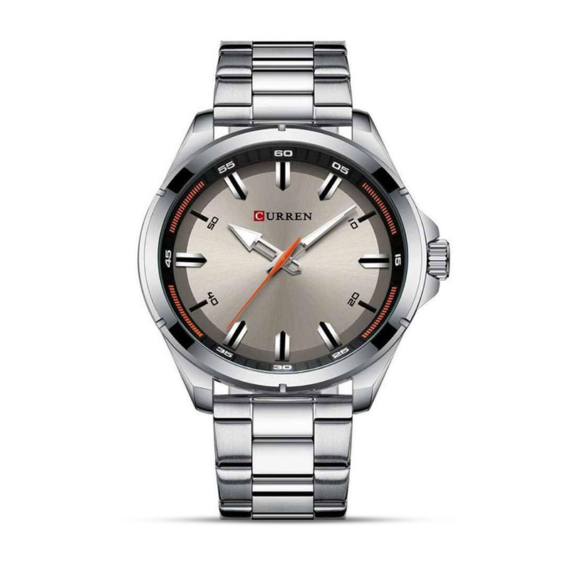 CURREN 8320 Stainless Steel Quartz Wrist Watch For Men - Silver and Gray