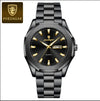 POYEDAGHAR 875 STAINLESS STEEL MEN'S WATCH Quartz Fashion Watch Men's For-Silver/Gold & Blue
