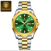POYEDAGHAR 875 STAINLESS STEEL MEN'S WATCH Quartz Fashion Watch Men's For-Silver/Gold & Blue