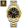 POYEDAGHAR 875 STAINLESS STEEL MEN'S WATCH Quartz Fashion Watch Men's For-Silver/Gold & Blue