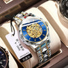BINBOND 5059 Tourbillon Automatic Mechanical Watch For Men - Black White Dial