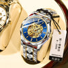 BINBOND 5059 Tourbillon Automatic Mechanical Watch For Men - Black White Dial