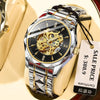 BINBOND 5059 Tourbillon Automatic Mechanical Watch For Men - Black White Dial
