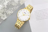 CURREN 9046 Black Stainless Steel Analog Watch For Women - Gold & White
