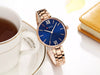 CURREN C9017 Women Watches Luxury Brand Watch Rose Gold Women Quartz Clock Creative Wood Pattern Dial Fashion Wristwatch 9017
