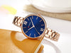 CURREN C9017 Women Watches Luxury Brand Watch Rose Gold Women Quartz Clock Creative Wood Pattern Dial Fashion Wristwatch 9017