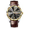 Binbond 2521B new Men's watch diamond cutting glass luxury fashion unique design Leather belt waterproof quartz movement wrist-watch