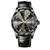 Binbond 2521B new Men's watch diamond cutting glass luxury fashion unique design Leather belt waterproof quartz movement wrist-watch