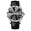 Binbond 2521B new Men's watch diamond cutting glass luxury fashion unique design Leather belt waterproof quartz movement wrist-watch