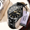 POEDAGAR 998 Luxury Luminous Date Week Men's Stainless Steel Quartz Watch