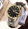 POEDAGAR 998 Luxury Luminous Date Week Men's Stainless Steel Quartz Watch