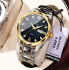 POEDAGAR 998 Luxury Luminous Date Week Men's Stainless Steel Quartz Watch