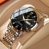 POEDAGAR 836 Stainless Stain Men Watch Stainless Stain Business Quartz Watches Waterproof Luminous Week Date Men‘s Wristwach