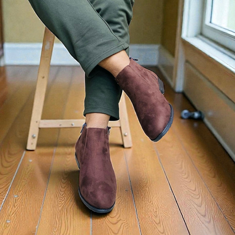 Premium Suede Chelsea Boot For Men’s Coffee