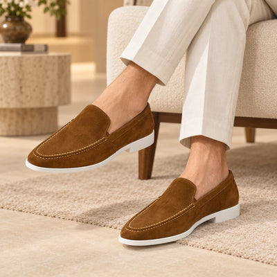 Premium Solid Suede Old Money For Men's Musterd!