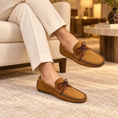 Premium Suede Lace-Up Moccasins Musterd!