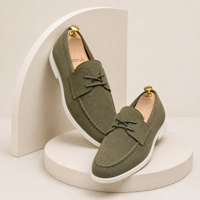 Premium Suede Lace Tassels for Men olive!